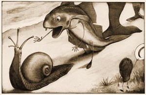 "Will You Walk a Little Faster?" Said a Whiting to a Snail, Illustration for Lewis Carroll